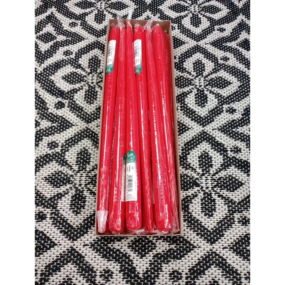 Vintage Patrician Hand Dipped Red Candles 15